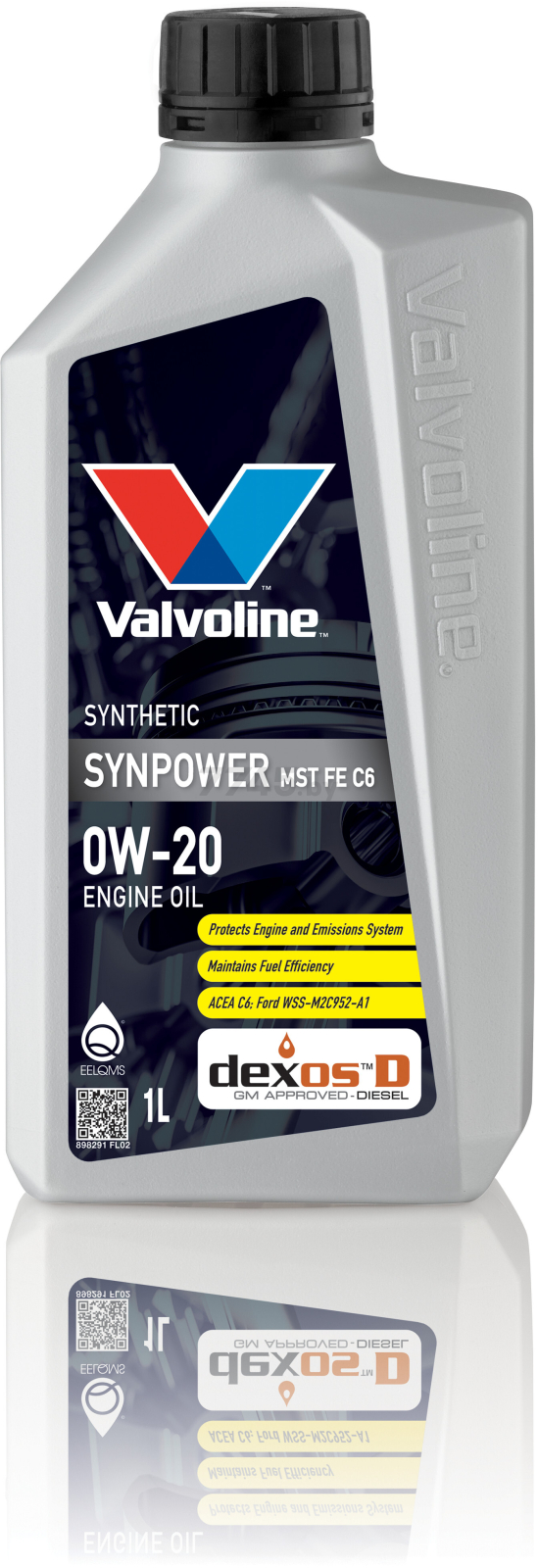 Моторное масло 0W20 синтетическое VALVOLINE SynPower MST FE C6 1 л (898291)