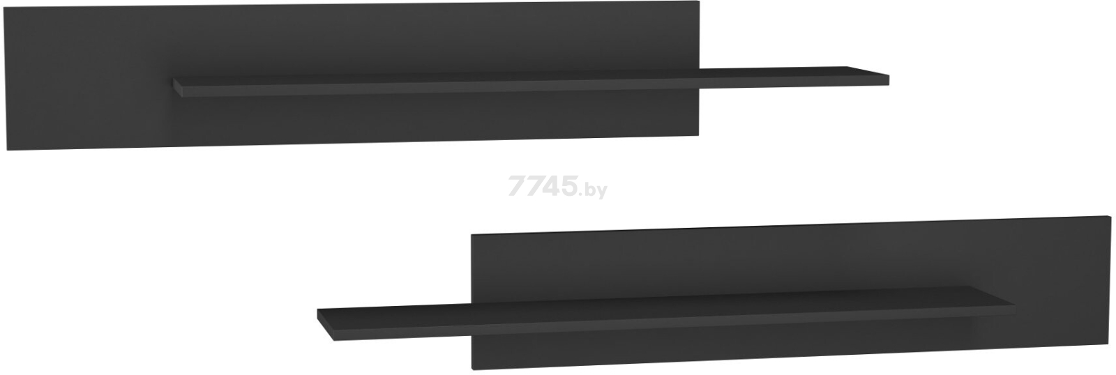 Комплект полок настенных НК МЕБЕЛЬ Point черный 100,2х20,1х20 см
