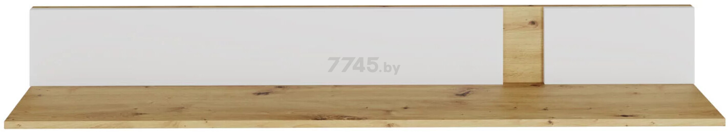 Полка настенная НК МЕБЕЛЬ Modo артизан/белый матовый 150х25х23 см (8350798) - Фото 2