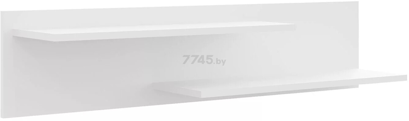 Полка настенная НК МЕБЕЛЬ Gloss белый/белый глянец 110х23,5х25 см (7174346)