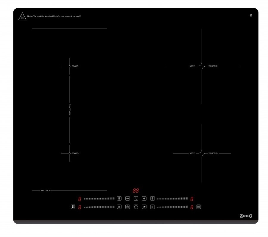 Панель варочная индукционная ZORG INO62 black (INO62 BL)