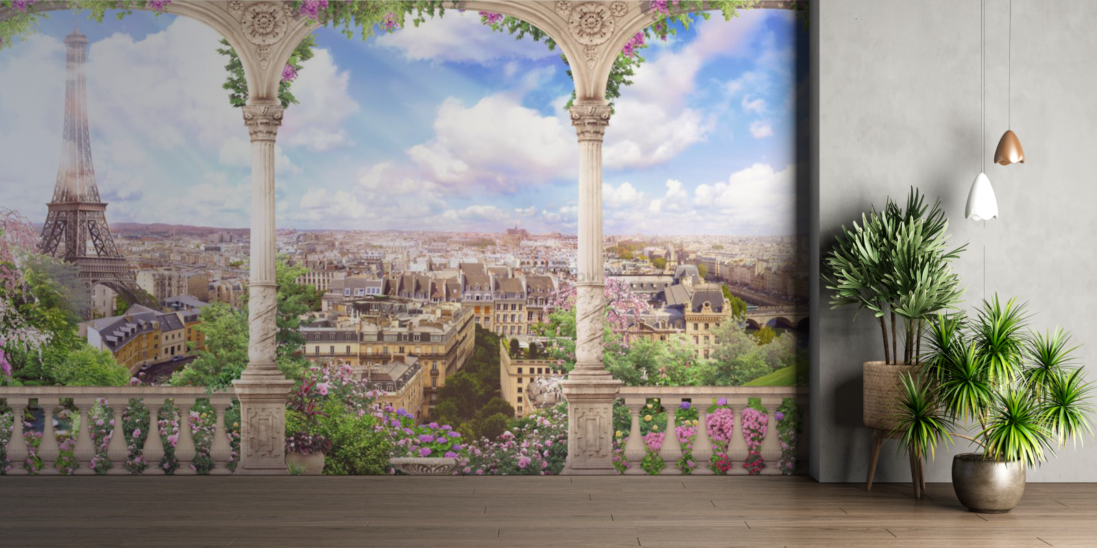 Фотообои флизелиновые ФАБРИКА ФРЕСОК Фреска вид с балкона на Париж 500x270 см (655270) - Фото 7