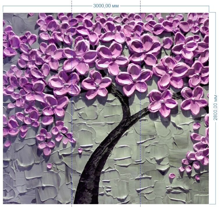 Фотообои флизелиновые ФАБРИКА ФРЕСОК Фиолетовое дерево 300x280 см (163280) - Фото 9