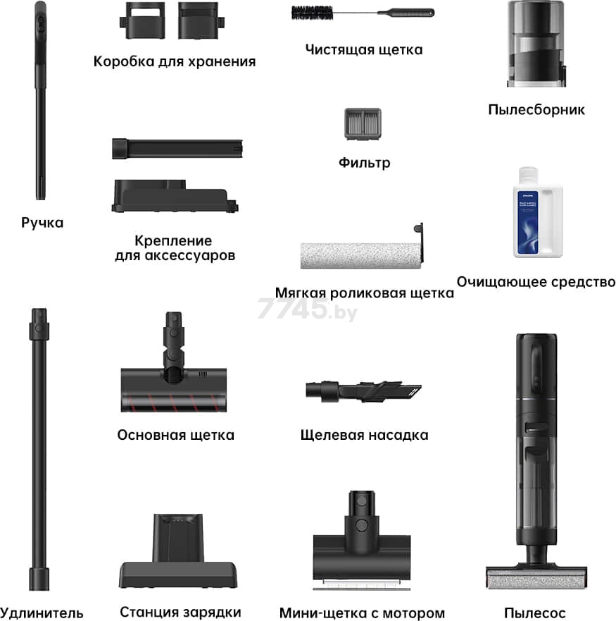 Пылесос аккумуляторный DREAME H12 Dual (HHV4) международная версия - Фото 31