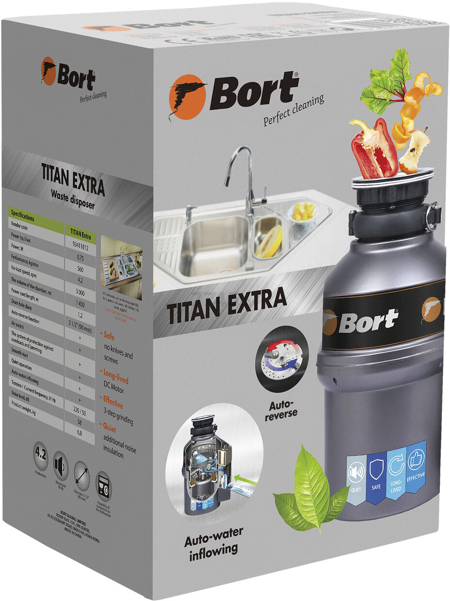 Измельчитель пищевых отходов Bort Titan Extra - Фото 8