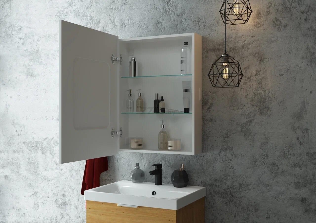 Шкаф с зеркалом для ванной КОНТИНЕНТ Allure LED 55 левый (МВК002) - Фото 13