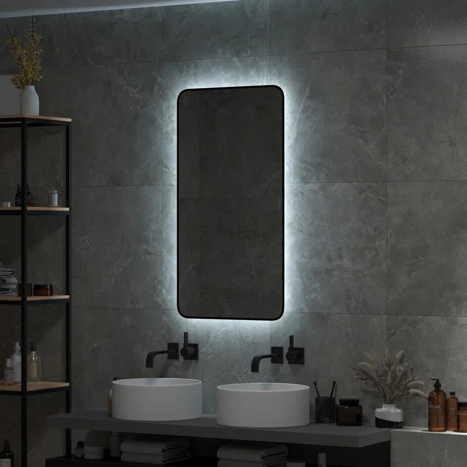 Зеркало для ванной с подсветкой КОНТИНЕНТ Torry Black LED 600x1000 (ЗЛП1531) - Фото 11