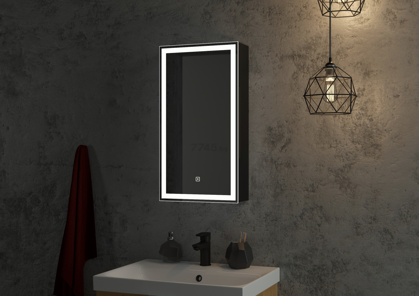 Шкаф с зеркалом для ванной КОНТИНЕНТ Mirror Box LED 35 левый (МВК063) - Фото 10