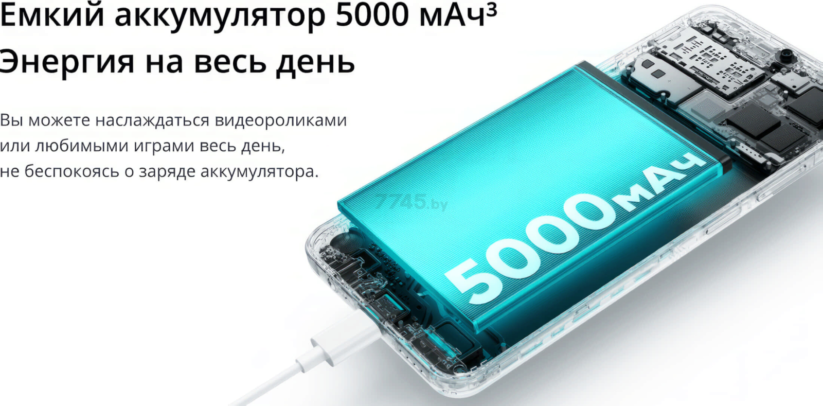 Смартфон REALME C51 4GB/128GB Mint Green (RMX3830) - Фото 21