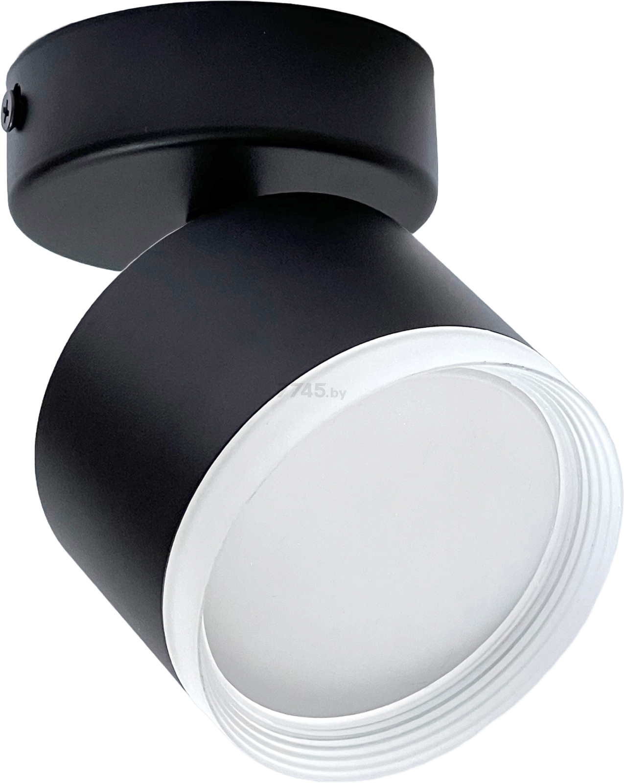 Светильник поворотный с мат. кольцом MODERN под лампу GX53, d83x60 мм, IP20, алюминий, черный (21036)