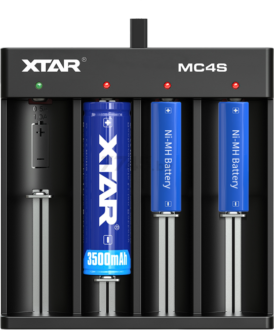 Зарядное устройство для аккумуляторов XTAR MC4S с USB кабелем - Фото 2