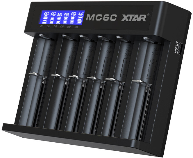 Зарядное устройство для аккумуляторов XTAR MC6C с USB, Type-C, DC кабелем - Фото 5