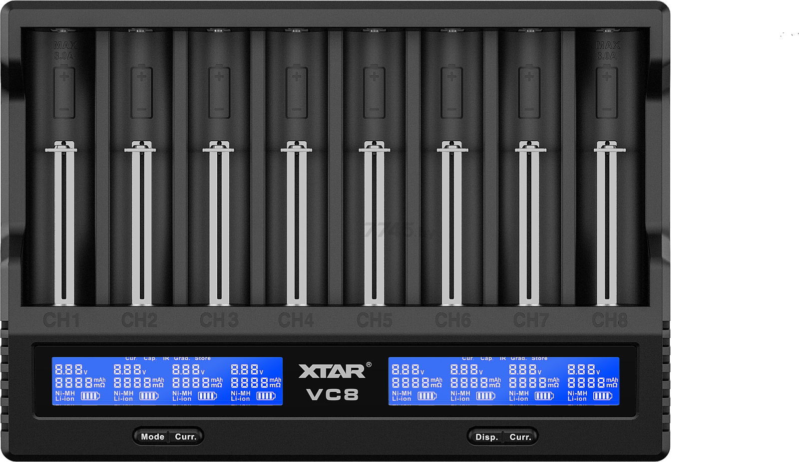 Зарядное устройство для аккумуляторов XTAR VC8 с USB кабелем - Фото 2