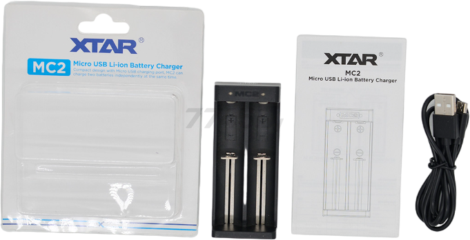 Зарядное устройство для аккумуляторов XTAR MC2 с USB кабелем - Фото 5