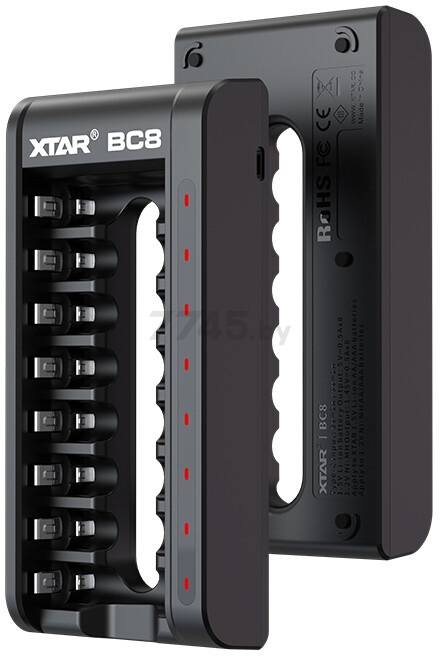 Зарядное устройство для аккумуляторов XTAR BC8 с Type-C кабелем - Фото 8