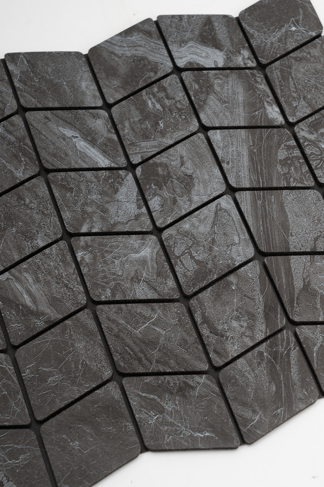 Панель ПВХ самоклеящаяся САМОКЛЕЙКИН Плитка Серебряная кольчуга 300х300х4 мм (MPK-B02) - Фото 4