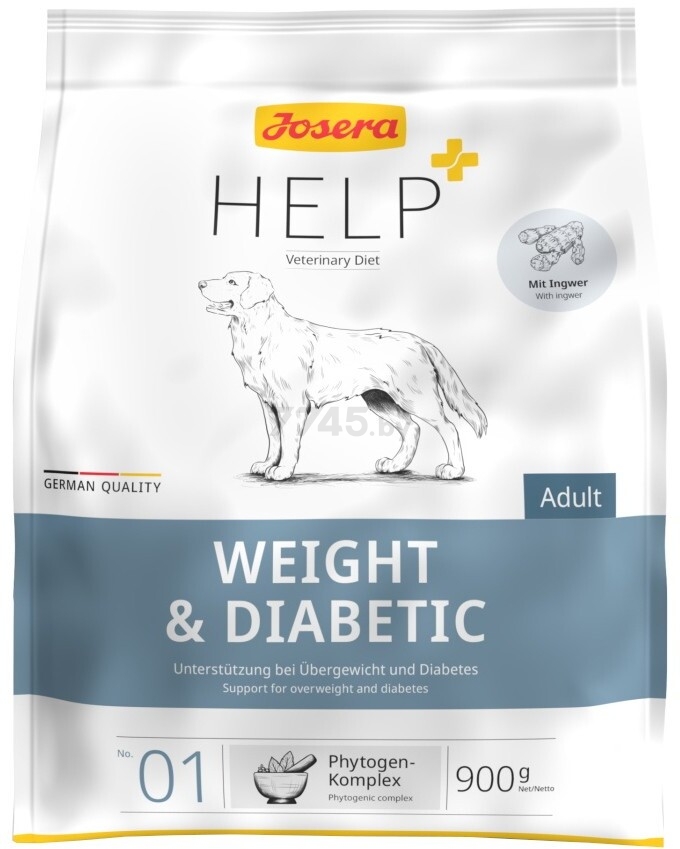 Сухой корм для собак JOSERA Нelp Weight Diabetic Dog 0,9 кг (0962) - Фото 2