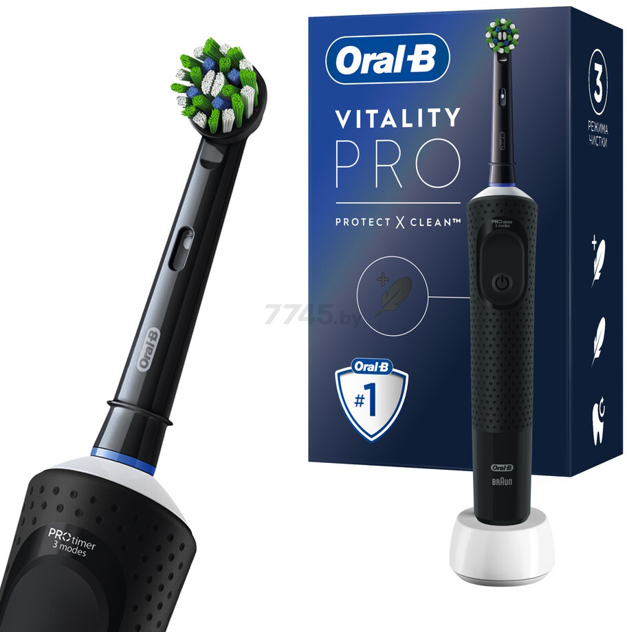 Зубная щетка электрическая ORAL-B VITALITY D103.413.3 PRO Black - Фото 8