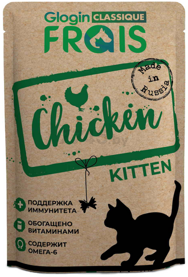 Влажный корм для котят FRAIS Classique курица в соусе пауч 85 г (183009)