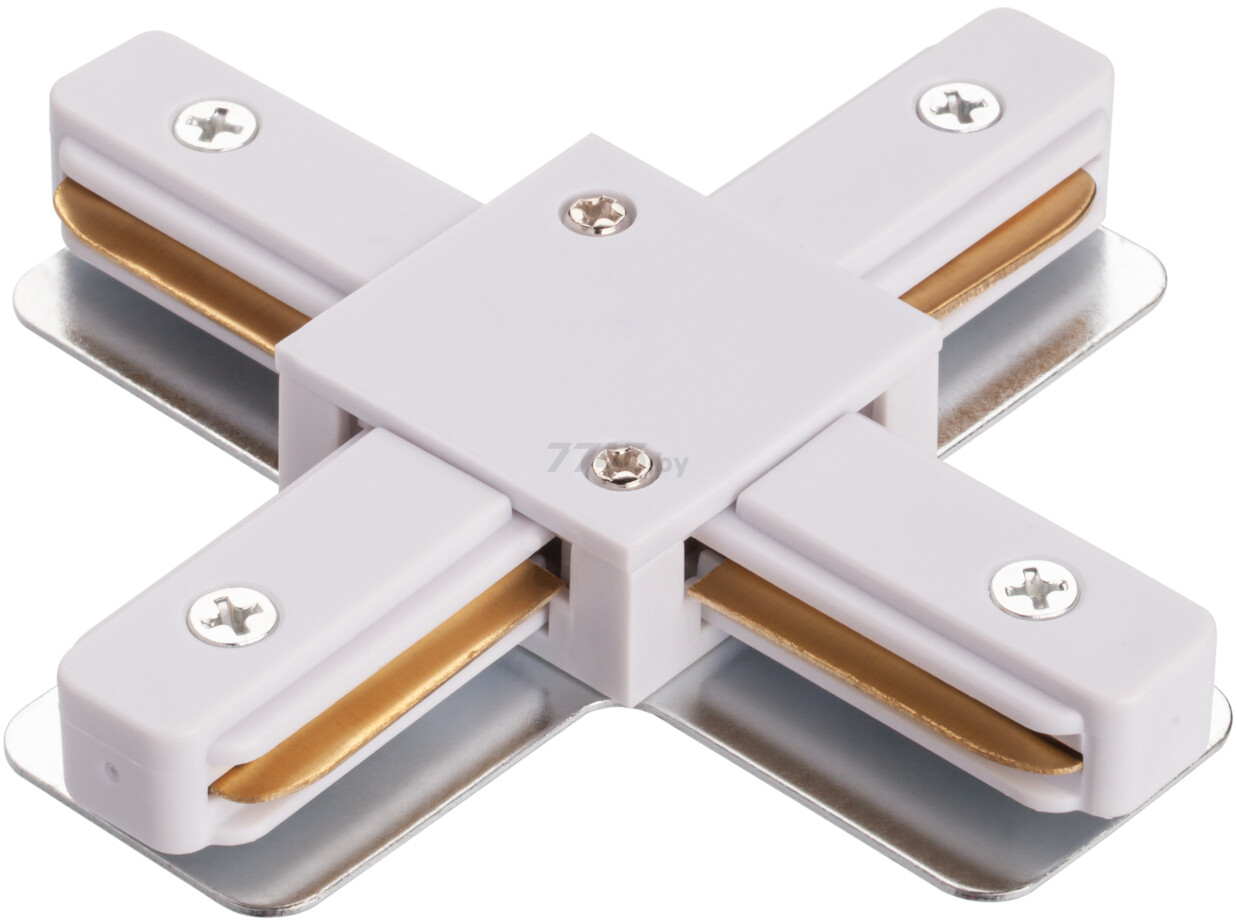 Коннектор для однофазного шинопровода X-образный IMEX Track белый (IL.0010.0043)