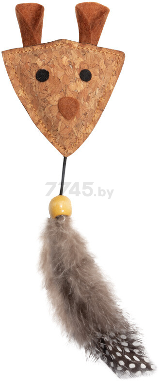 Игрушка для кошек TRIOL Мышка с перьями 6,5x18 см (22171046)