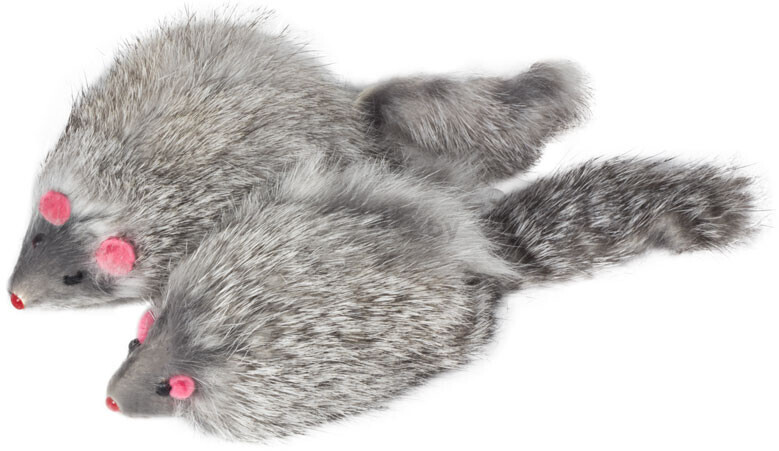 Игрушка для кошек TRIOL M004NG Мышь серая 9-10 см 2 штуки (22161031)