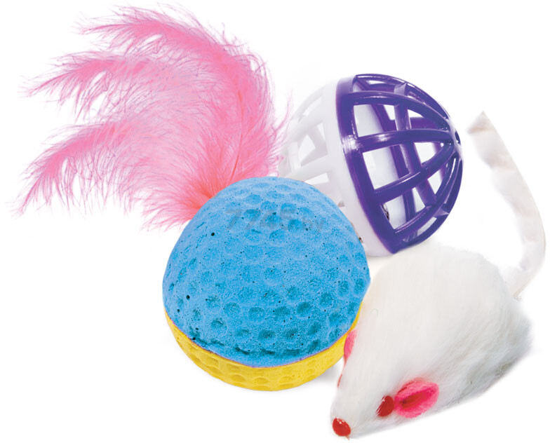 Игрушка для кошек TRIOL XW0028 набор мяч, мышь, шар (22181034)