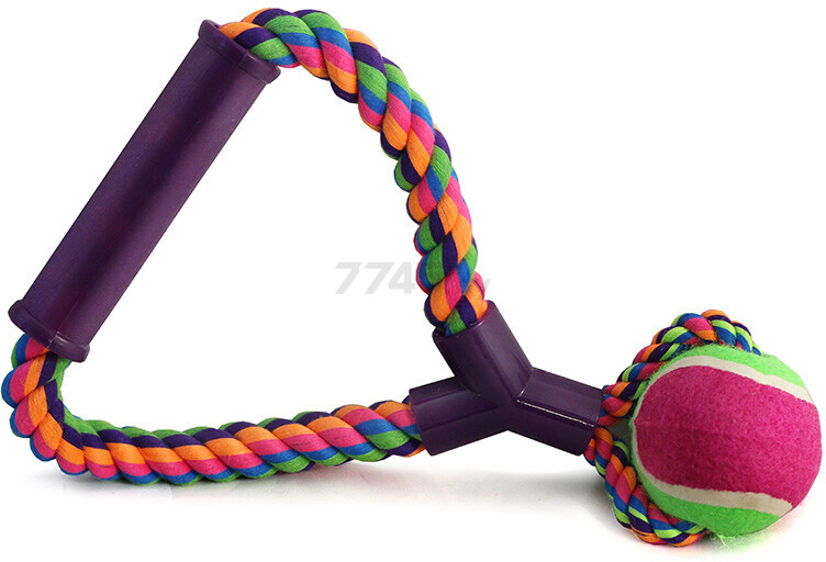 Игрушка для собак TRIOL Веревка с ручкой, мяч 6,5x25 см (12111021)
