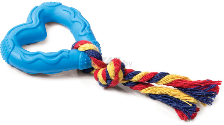 Игрушка для собак TRIOL Сердечко с веревкой 7x15 см (12191143) - Фото 3