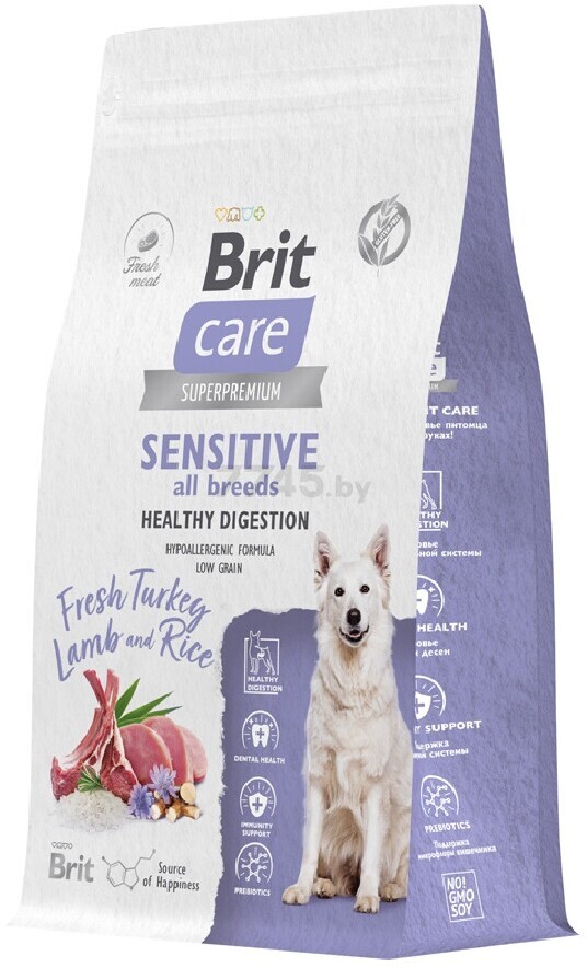 Сухой корм для собак BRIT Care Sensitive Healthy Digestion ягненок и индейка 1,5 кг (5066452)