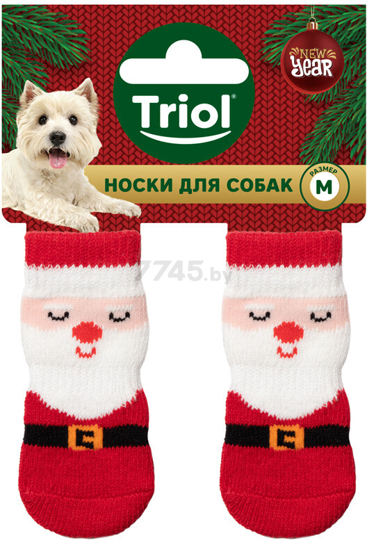 Носки для собак TRIOL New Year Дед Мороз M (12231081)