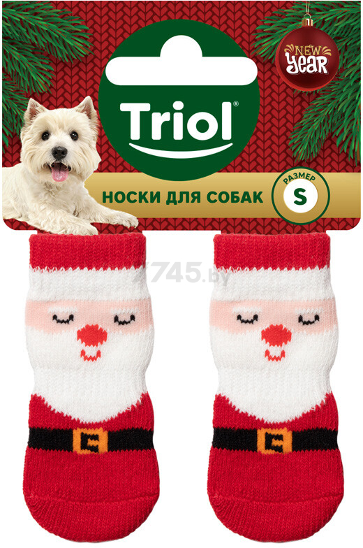 Носки для собак TRIOL New Year Дед Мороз S (12231080)