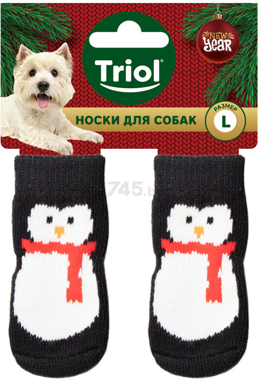 Носки для собак TRIOL New Year Пингвин L (12231077)