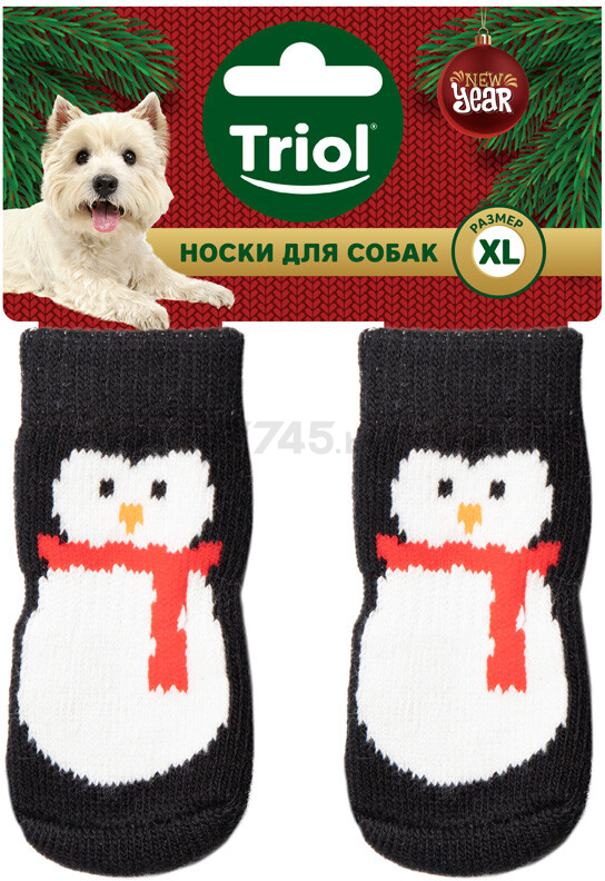 Носки для собак TRIOL New Year Пингвин XL (12231078)