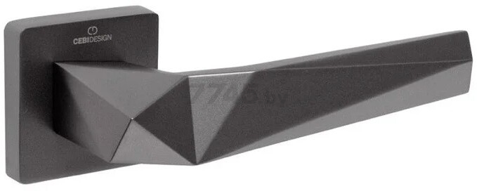 Ручка дверная на розетке CEBI Pira SQ черный матовый никель (527010127)