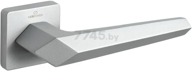 Ручка дверная на розетке CEBI Sata SQ матовый хром полимер (528010105)