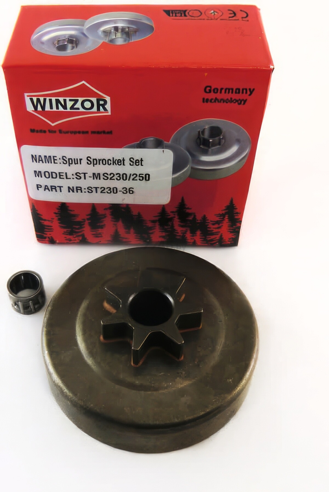 Барабан сцепления литой с подшипником для бензопил WINZOR к Stihl MS230/250 (ST230-36)