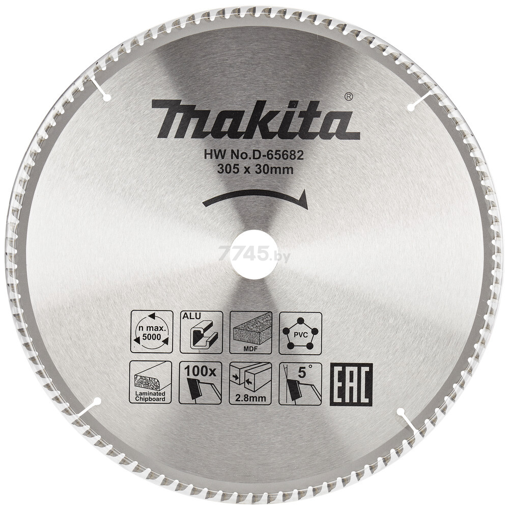 Диск пильный 305х30 мм 100 зубьев MAKITA (D-65682)