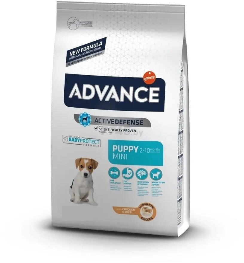 Сухой корм для щенков ADVANCE Puppy Protect Mini курица с рисом 0,8 кг (5470)