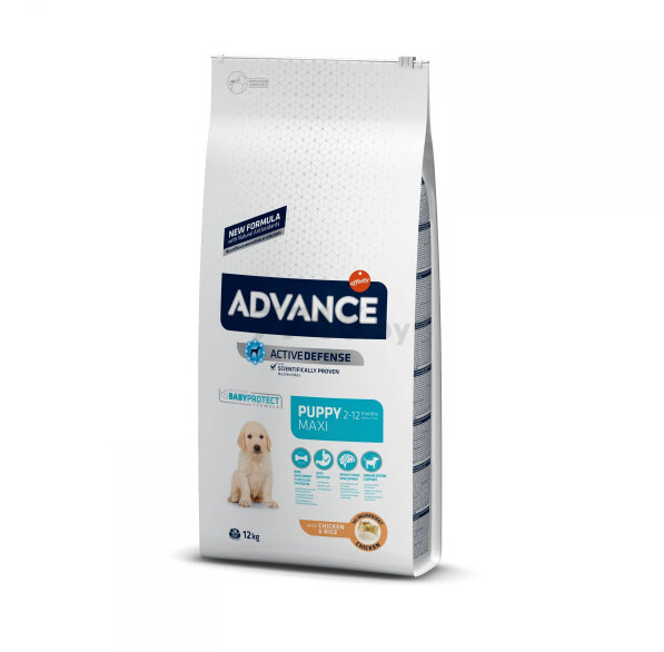 Сухой корм для щенков ADVANCE Puppy Maxi курица с рисом 12 кг (3882)