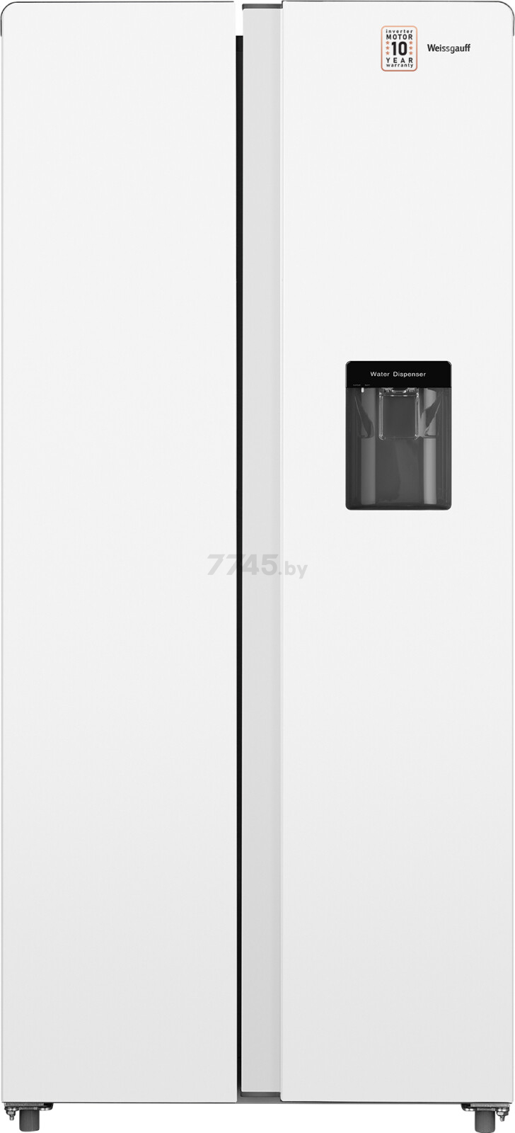 Холодильник WEISSGAUFF WSBS 600 W NoFrost Inverter Water Dispenser (WSBS600WNoFrostInverterWa)