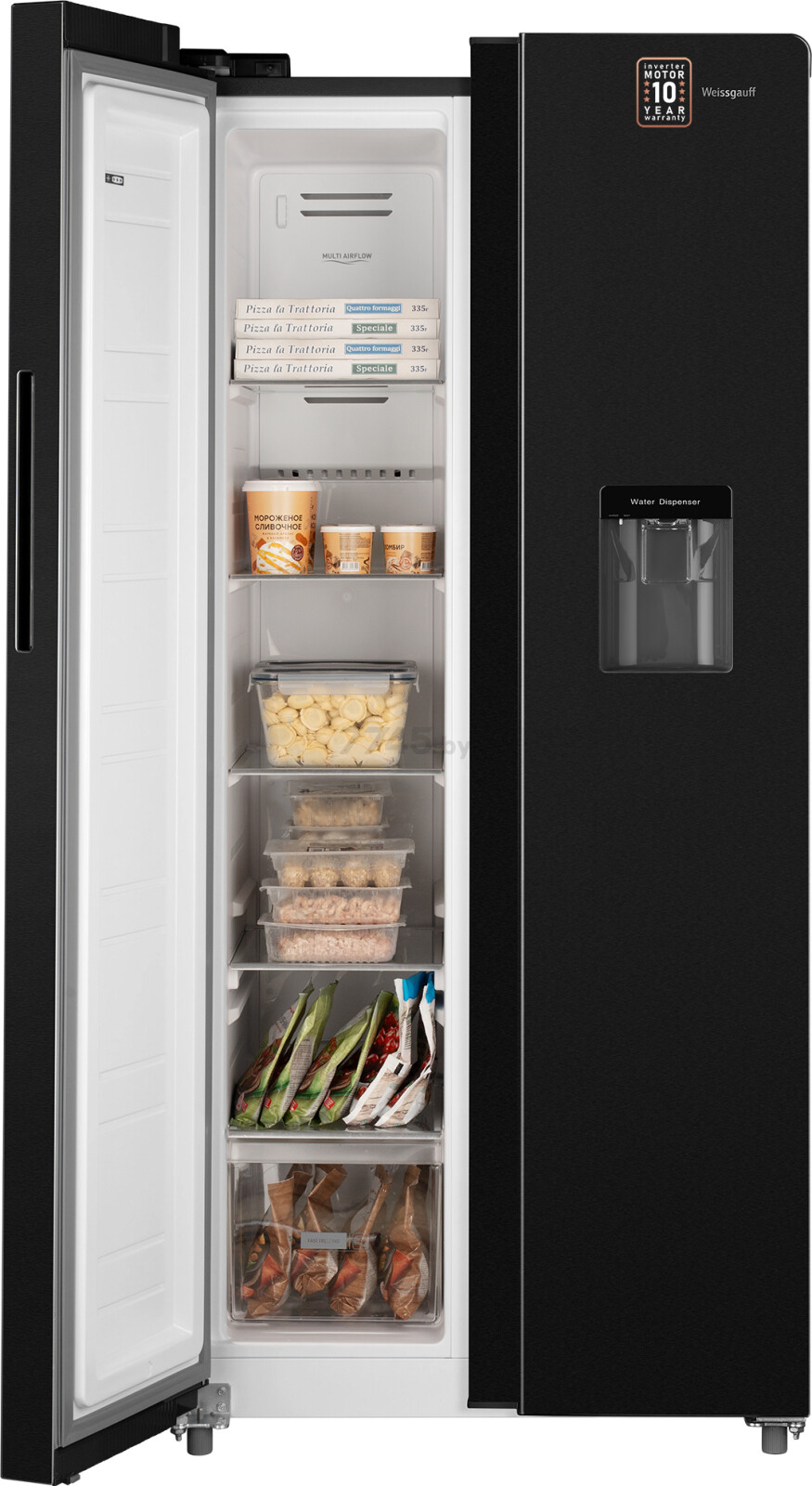 Холодильник WEISSGAUFF WSBS 600 XB NoFrost Inverter Water Dispenser (WSBS600XBNoFrostInverterW) - Фото 5