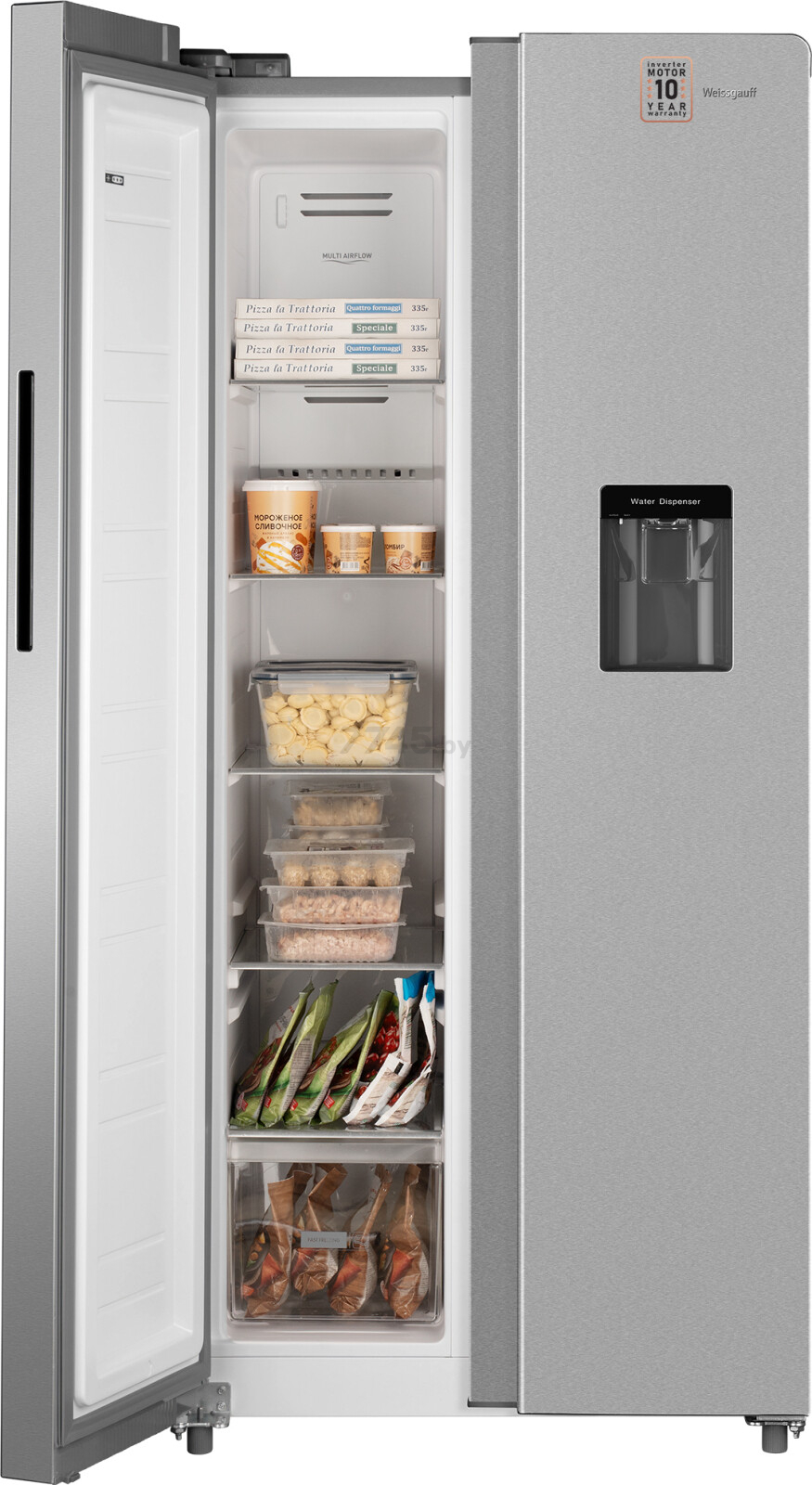 Холодильник WEISSGAUFF WSBS 600 X NoFrost Inverter Water Dispenser (WSBS600XNoFrostInverterWa) - Фото 5