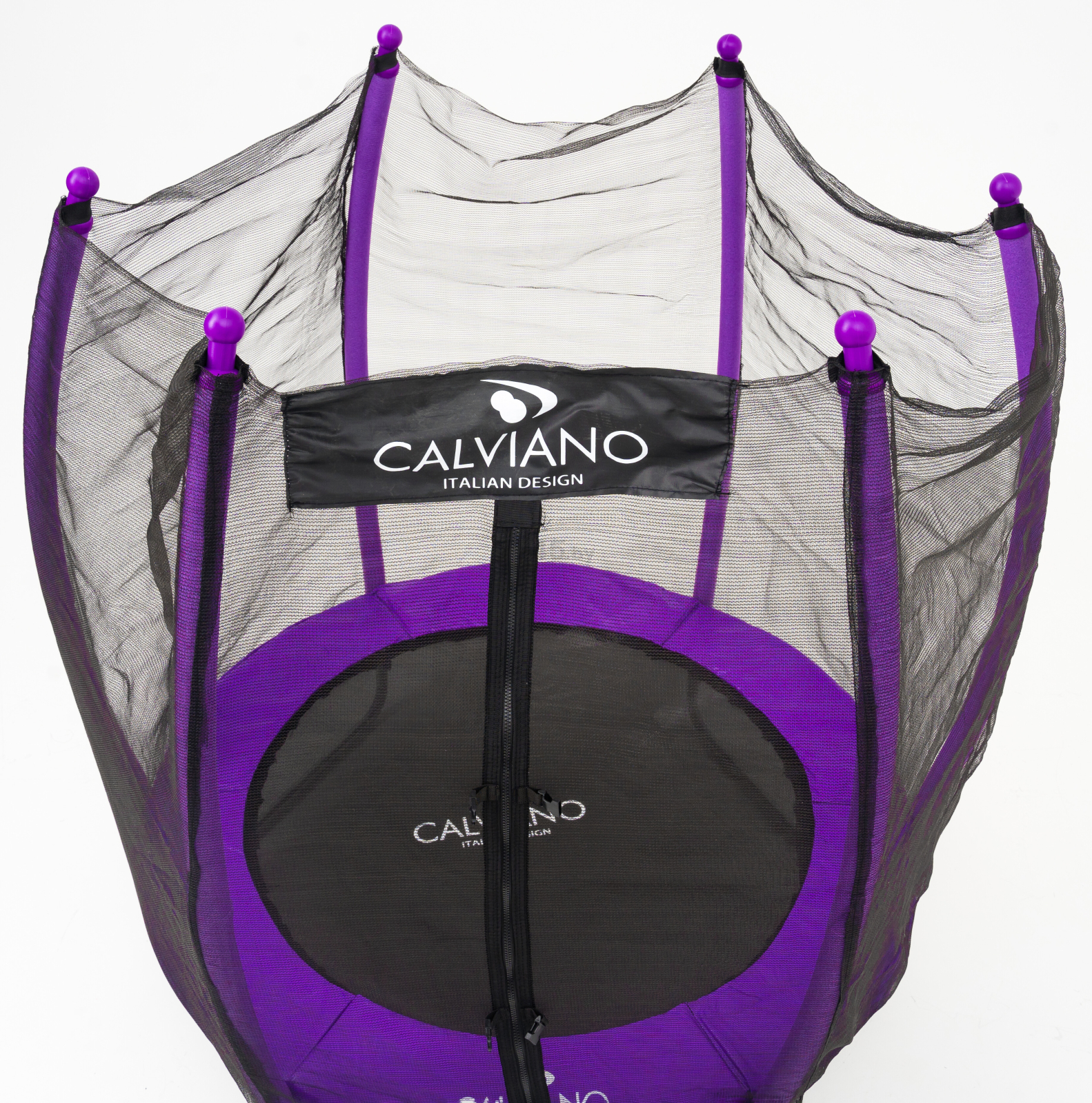 Батут CALVIANO Master D140 Outside - 4,5ft с защитной сеткой Purple - Фото 3