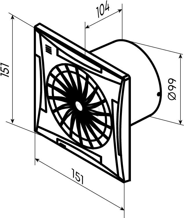 Вентилятор вытяжной накладной ZERNBERG Lazurit 100 S (10223291) - Фото 5