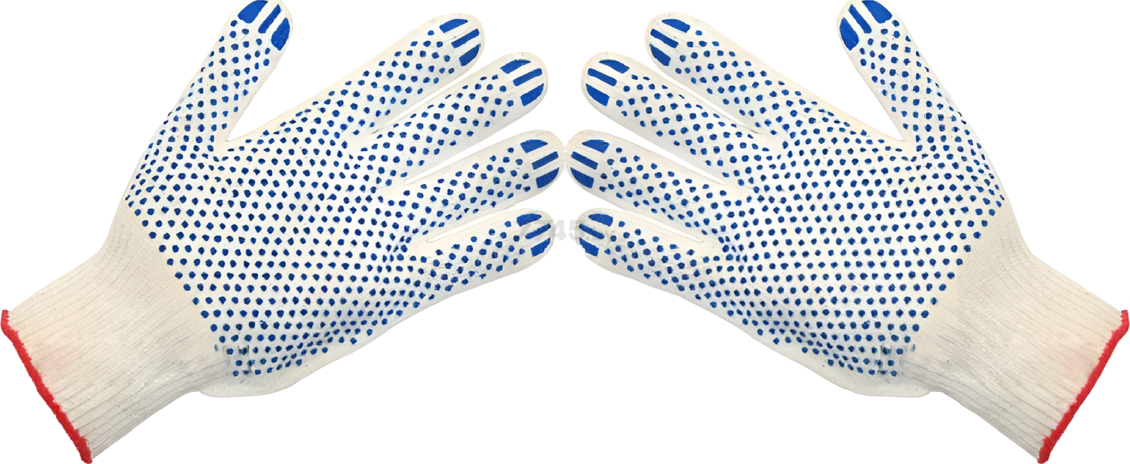 Перчатки хлопчатобумажные с ПВХ точечным покрытием 10 класс от минимальных рисков