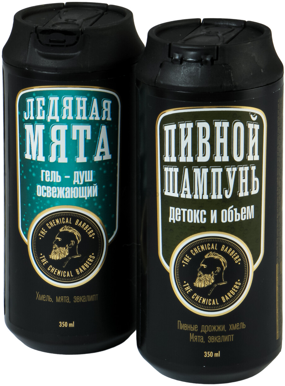 Набор подарочный THE CHEMICAL BARBERS Good Morning Шампунь Beer shampoo Green 350 мл, Гель для душа 350 мл - Фото 2