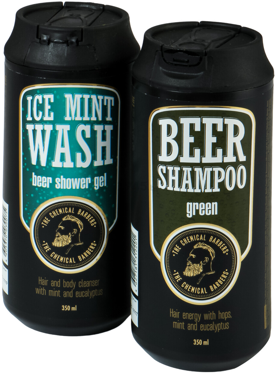 Набор подарочный THE CHEMICAL BARBERS Good Morning Шампунь Beer shampoo Green 350 мл, Гель для душа 350 мл - Фото 3