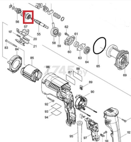 Муфта кулачковая для перфоратора MAKITA M 8701/MT M 8701 (310678-4)