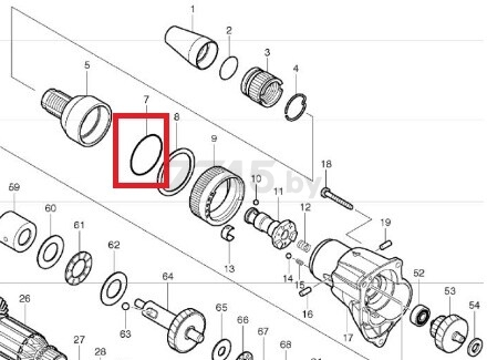 Кольцо для электроинструмента MAKITA DMT 51/FS 2700 /TM 3010C (213343-3) - Фото 2